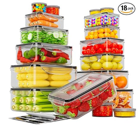 36 PCS Food Storage Containers with Lids Airtigh